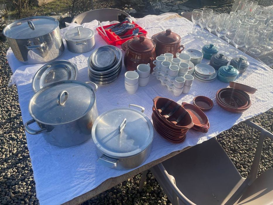 Copos, talheres, panelas e muito mais.