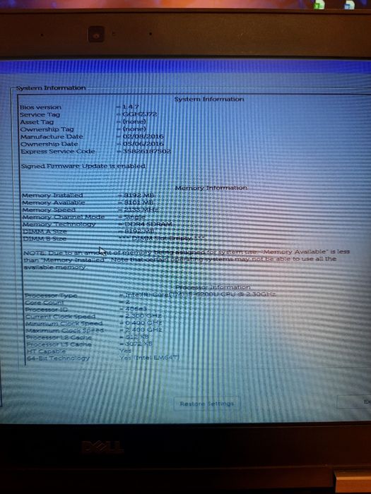 Uzywany laptop DELL LARITUDE E5470