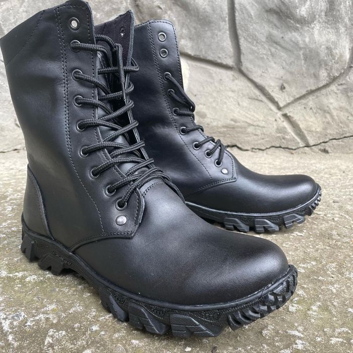 Берцы зимние кожаные черные с мехом! 40-45, опт и розница!