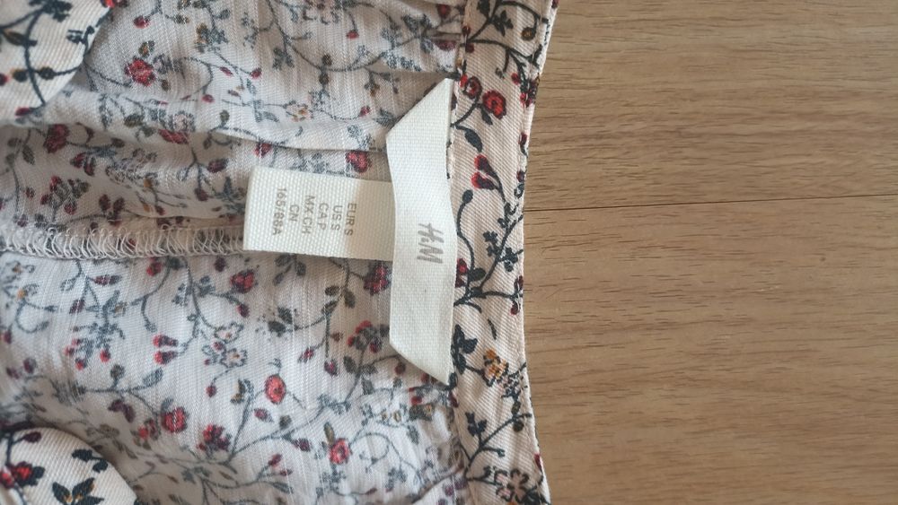 Nowa kwiecista sukienka oversize balonowe rękawy H&M rozmiar M