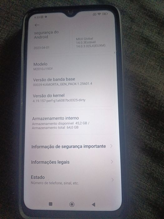 Telemóvel Xiaomi note 9