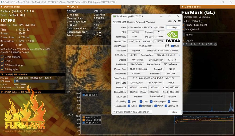 новий ноутбук GIGABYTE AORUS 16X (RTX4070\i7-13650X\32GB DDR5\165Hz)
