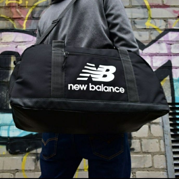 Спортивная дорожная черная сумка New Balance, сумка мужская в спортзал
