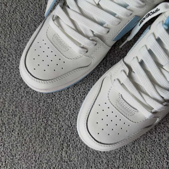 Кросівки Off-White Office Lighr Blue офф вайт офіс білі з блакитним