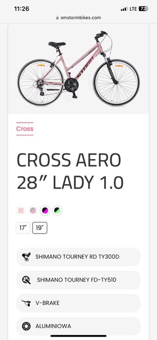 Rower Damski Storm Cross