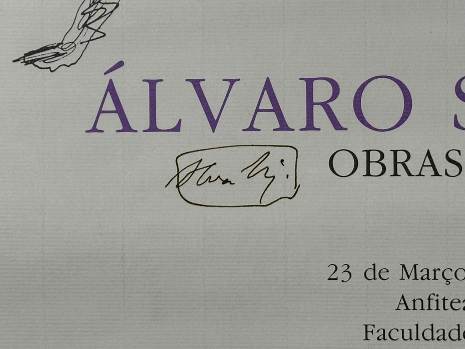 Álvaro Siza Vieira - Cartaz "Discursos Sobre Arquitectura" Autografado