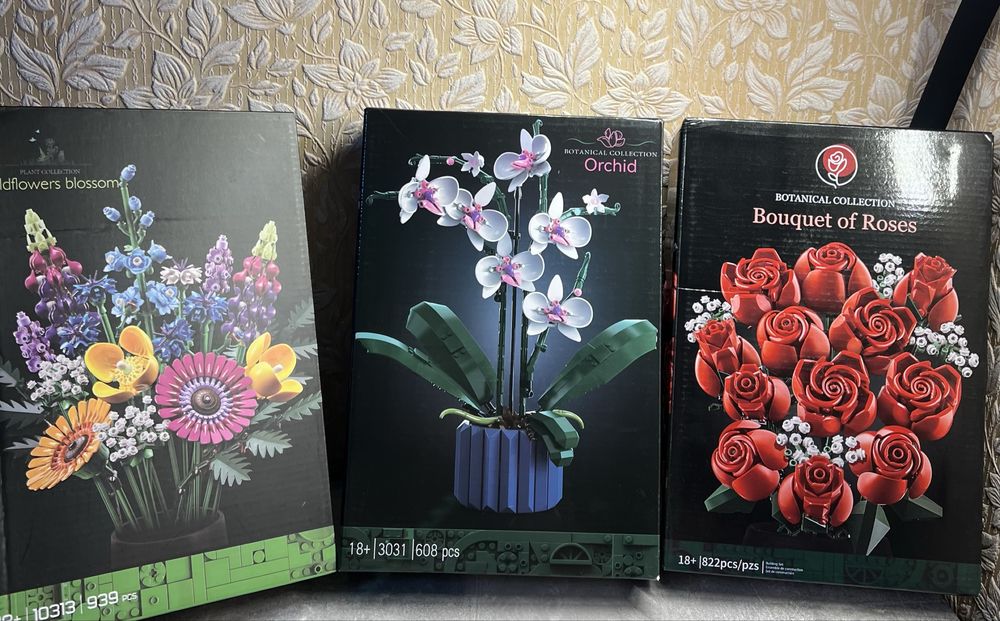 Лего Цветы , Lego Flowers Rose Orchid , Роза Орхидея: 850 грн