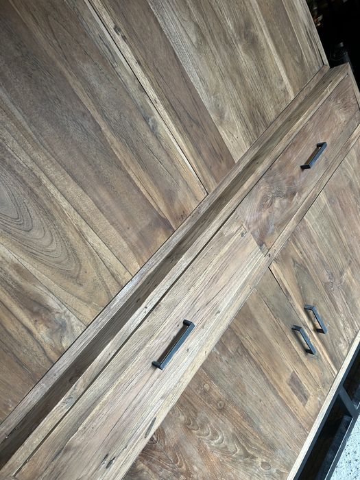 Szafa TEAK lite drewno loft rustykalna regał bufet biblioteka