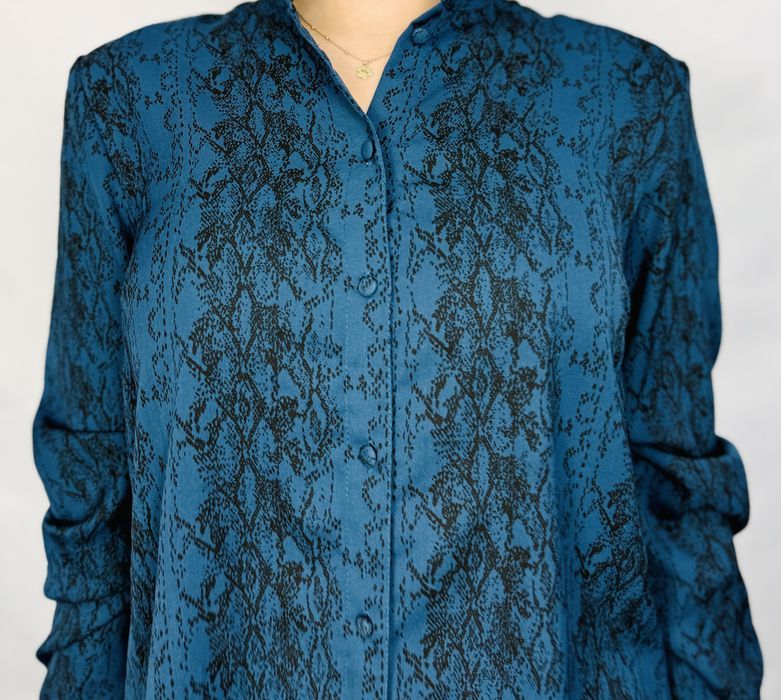 Niebiesko-czarna tunika z guziczkami XS 34