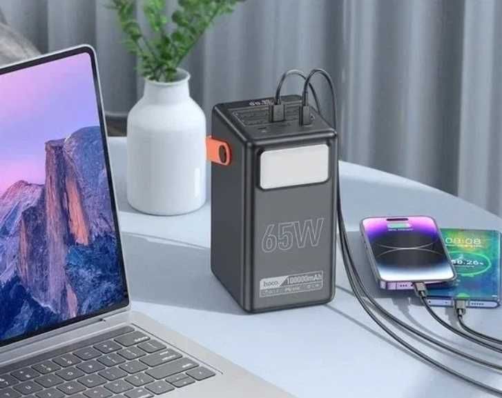 Повербанк Hoco DB03 Max Centurion Black 100000 mAh — Powerbank 65 W
