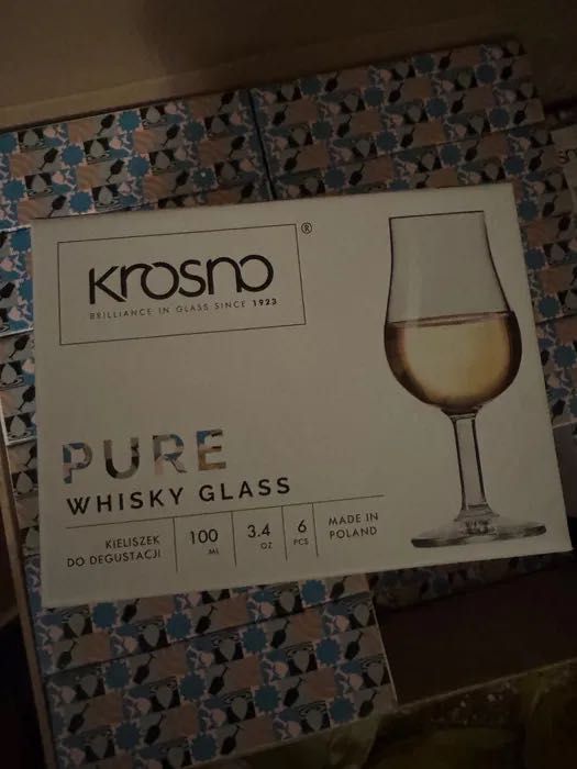 Krosno Kieliszki do degustacji whisky Pure 100 ml, 6 szt. 24 szt. nowe
