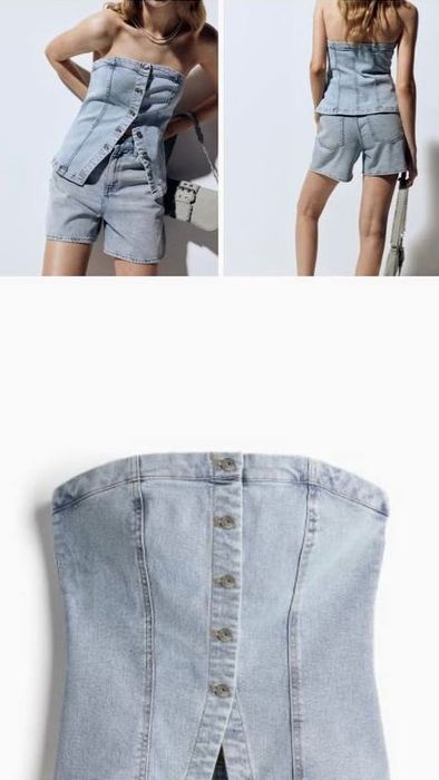 Джинсовий топ корсет