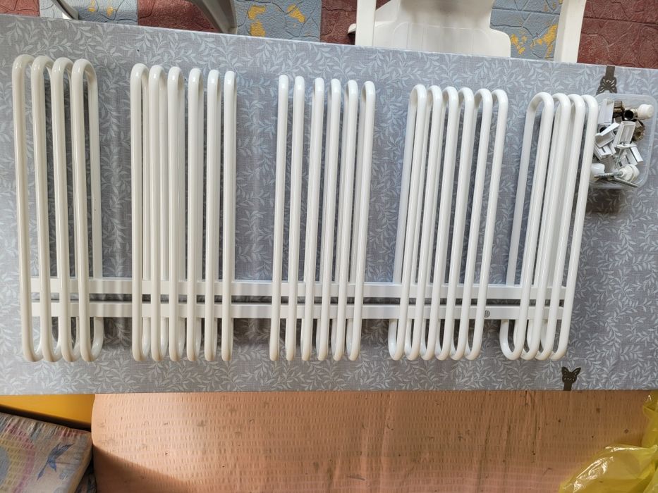 Grzejnik łazienkowy drabinkowy biały 1200 x 600mm / 1,1kW