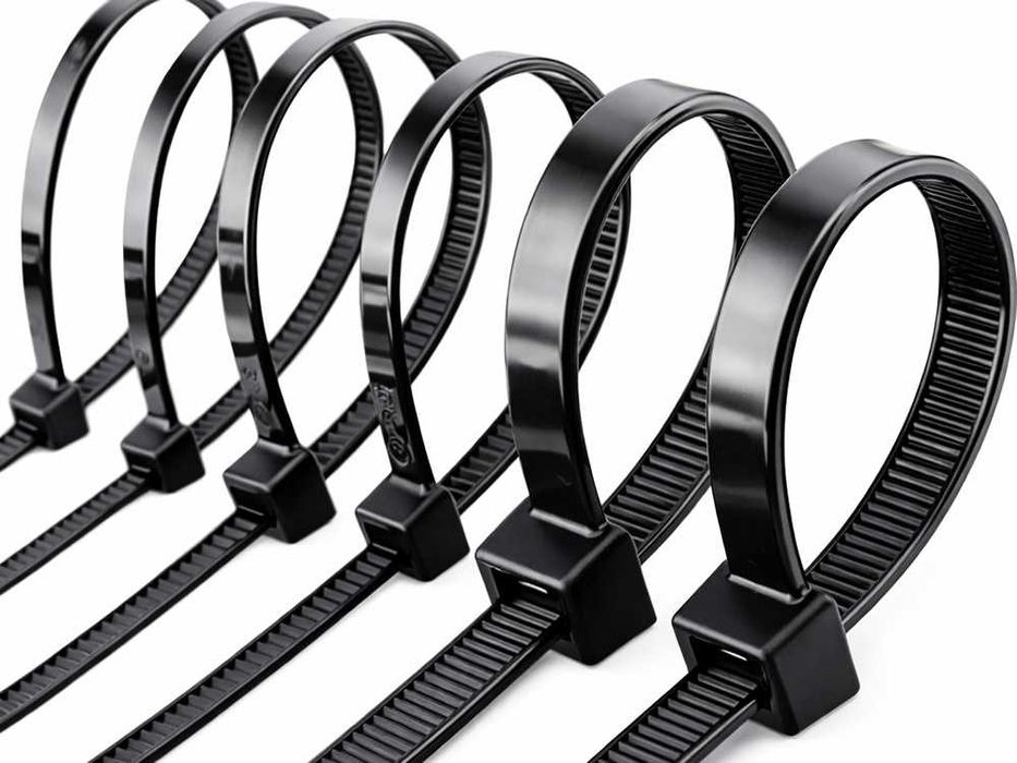 Opaski zaciskowe trytytki 2,5x100mm 100 szt czarne opaska kablowa