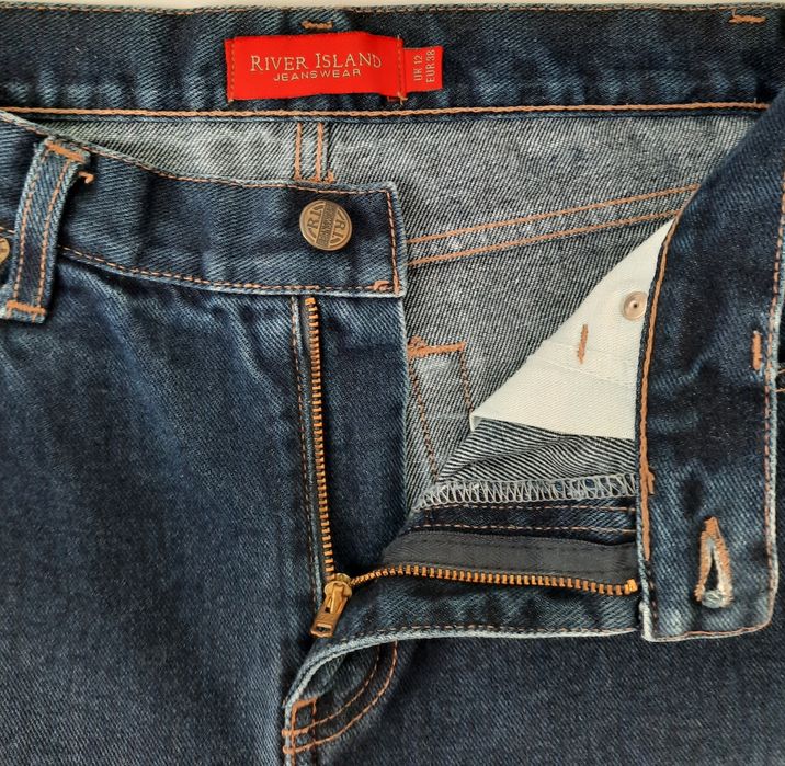 Темно сині Джинси River Island, розмір 38 (M/L) стан ідеальний як Нові