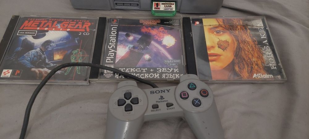 PlayStation 1 SCPH-7502 Desbloqueada + 9 Jogos Bootleg + Controle Original
