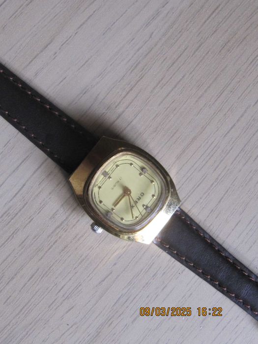 Orex damski pozłacany zegarek mechaniczny