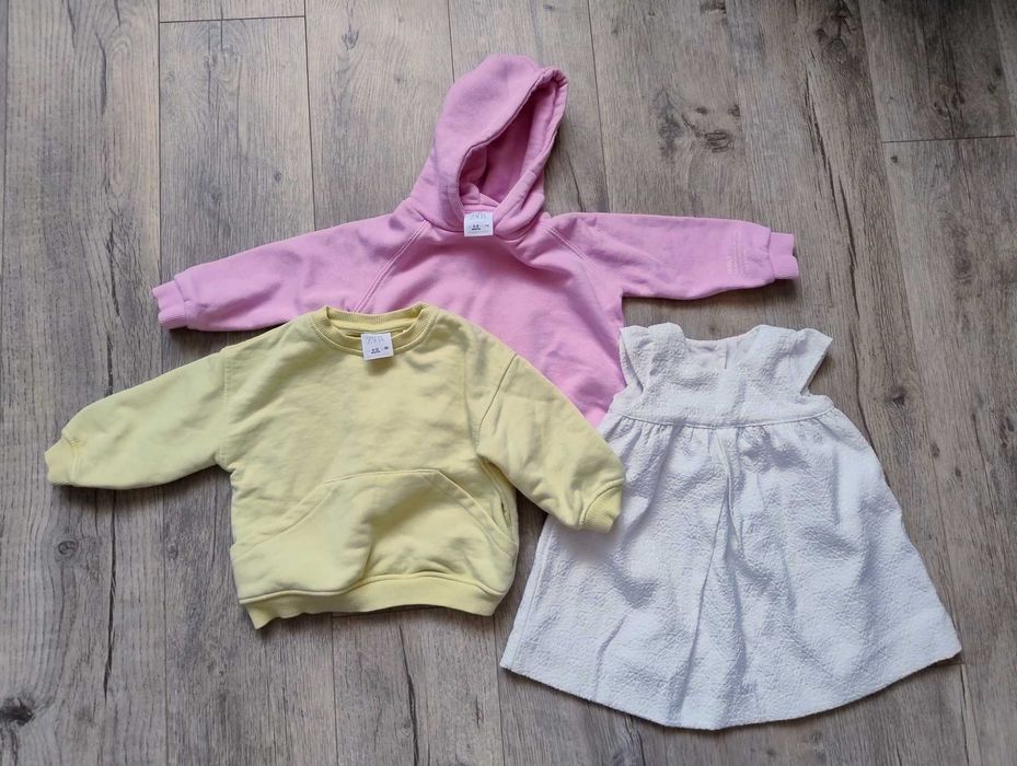 Дитячі кофтинки та сукня для дівчинки 9-12 місяців