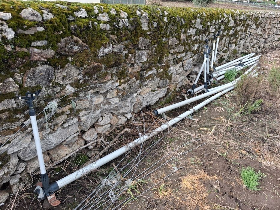 Tubos de rega em pvc e em borracha maleável 2,5" com bicos e aumentos
