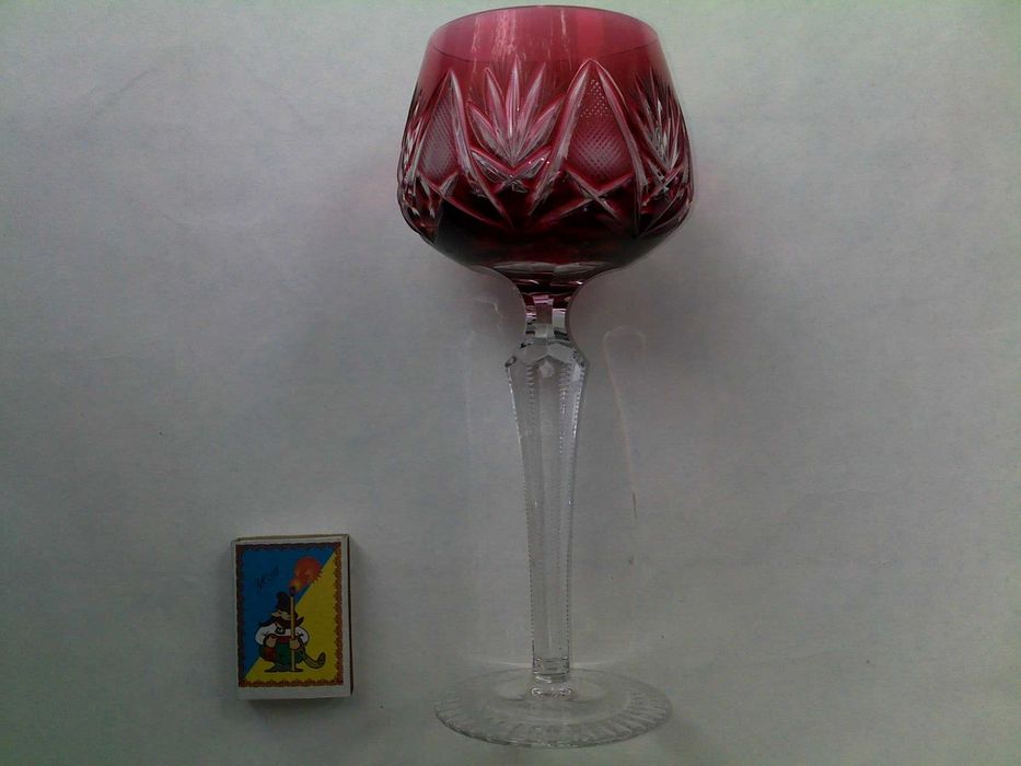 Красивые свадебные бокалы фужеры цветной хрусталь гдр