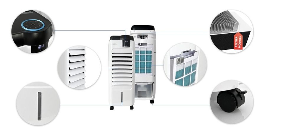 Klimator wodny EBERG hybrydwy 4w1 klimator ,nawilżacz,oczyszczacz,cyrk