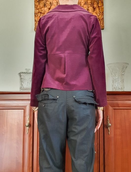 Bordowa marynarka bawełniana