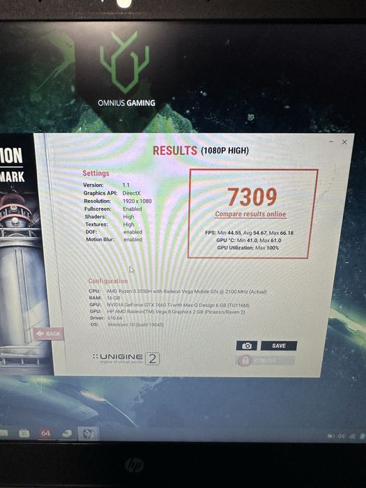 Ігровий потужний HP Pavilion Gaming/8 потоків Ryzen 5 3550H/GTX 1660 Ti 6GB/16GB DDR4/ 500SSD +1TB HDD/ нов АКБ