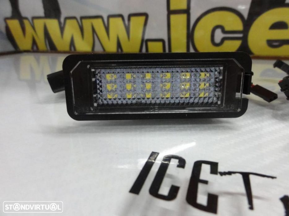Suporte De Lampada De Matricula Com Led Branco Seat Altea, Altea XL, Exeo, Exeo ST, Ibiza 6J, Leon 1P, Bentley Continental Flying, GT, GT speed, GTC