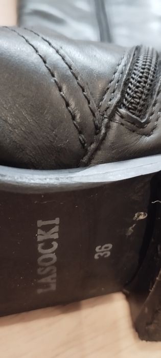 Oficerki Zimowe Buty skórzane Lasocki Oficerki roz 36