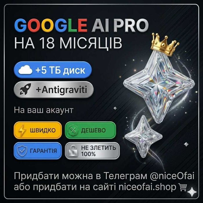 Gemini AI PRO (на 18 місяців.)