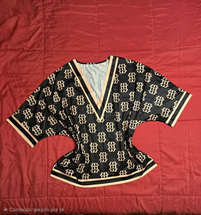 Conjunto kimono e calças