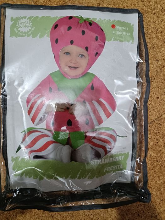 Fato carnaval morango