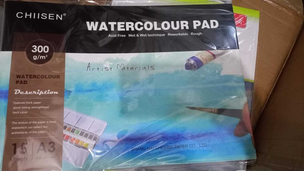 Альбоми скетчбуки акварельні, щільність 300грам, 15арк. , формат А4/А3