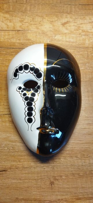 Duża maska porcelanowa Black&White