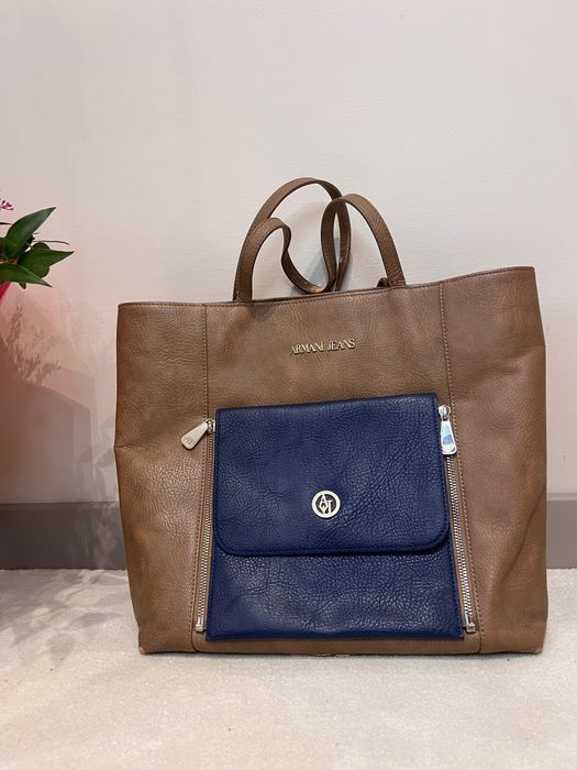 Torebka Armani Jeans shopper do reki na ramię duża