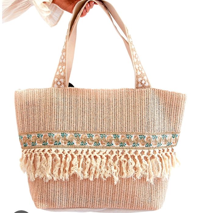 Duża pleciona torba