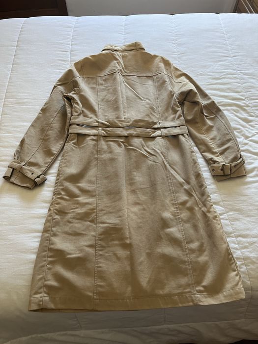Casaco comprido bege