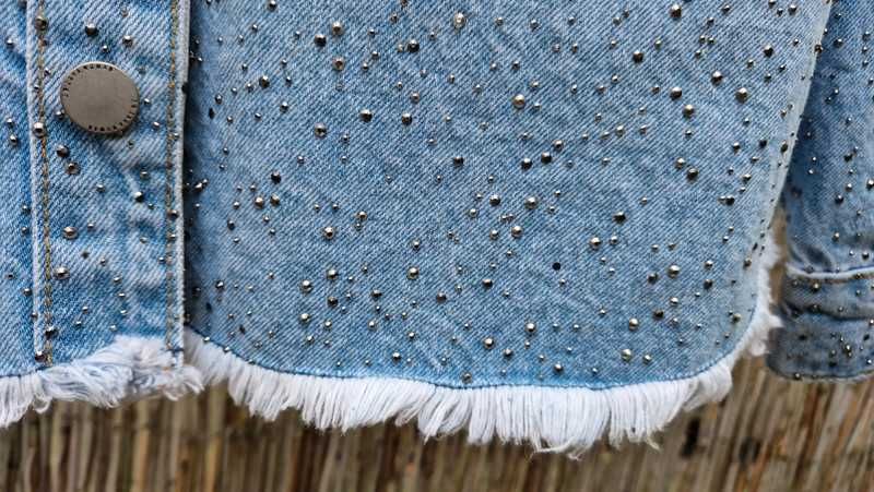 ZARA kurtka jeansowa koszulowa dżety modna oversize Nowa 34/XS 36/S