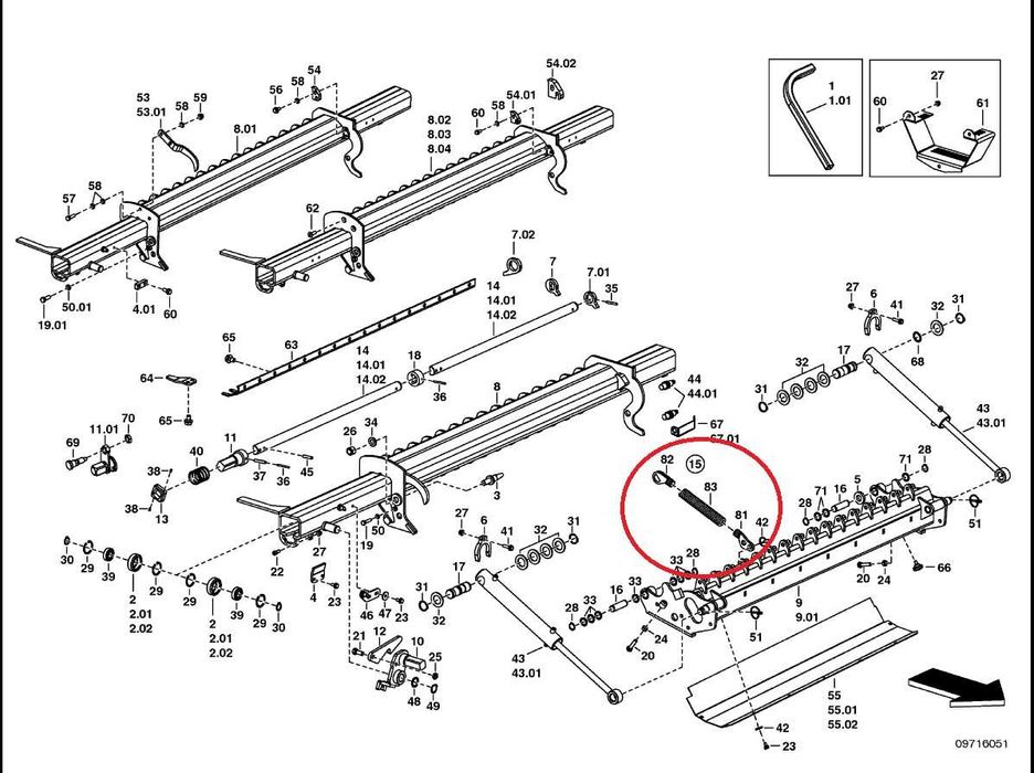 Sprężyna kompletna do Prasy Pottinger IMPRESS