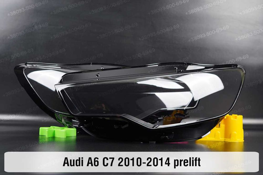 Ремкомплект скло ушки корпуса световод маска хром фары Audi a6c7 Hella