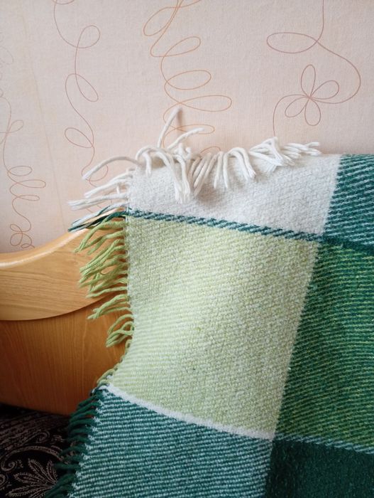 Плед, Vladi,зелений,  вовна, 140*190см