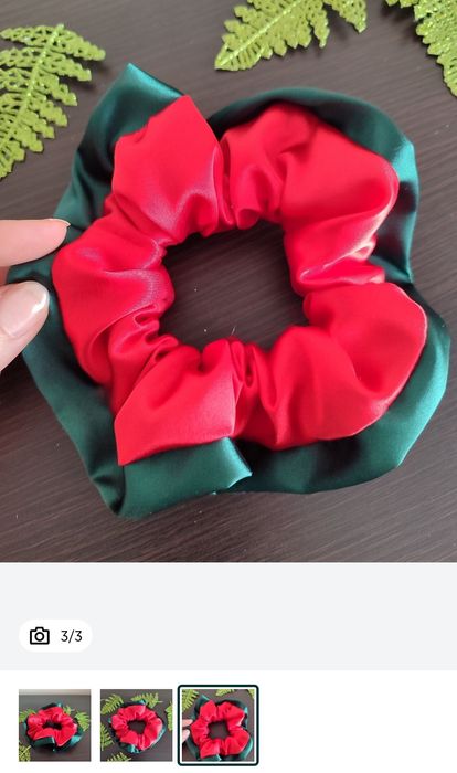 Scrunchie do włosów rozm M Satyna