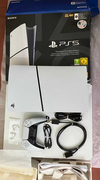 PS5 Slim Digital 1TB Branca (Caixa)– GARANTIA TOTAL +4 ANOS (Excelente Estado)