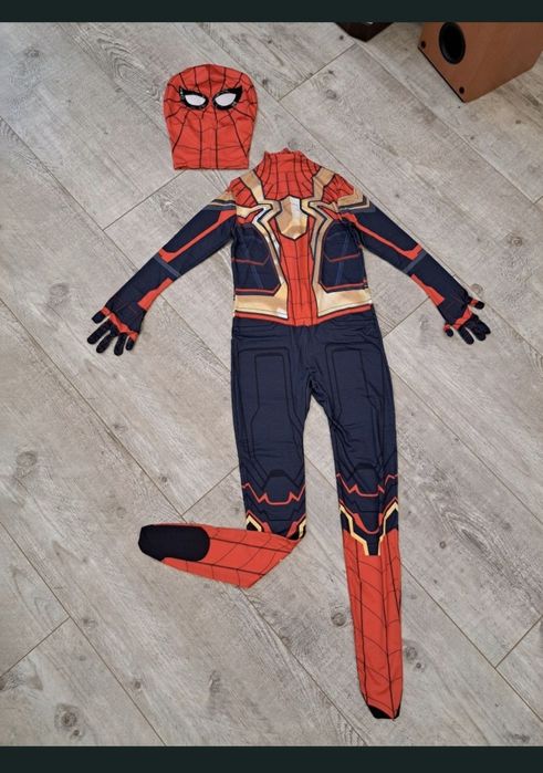 Rozm 134 (140) - Kostium Spider-Man - czerwony/ granat/ złoty