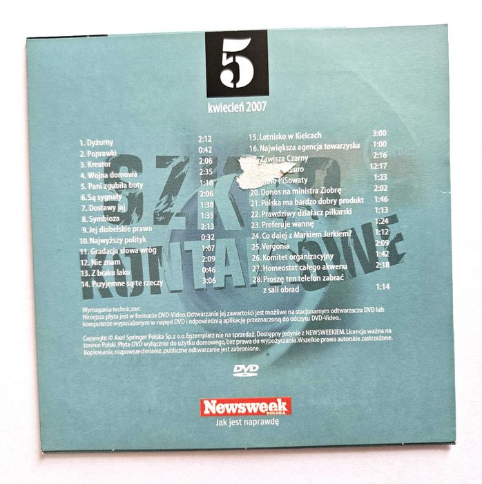 Szkło kontaktowe 5 DVD - BDB