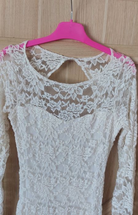 Tanio śliczna koronkowa suknia ślubna  Xs