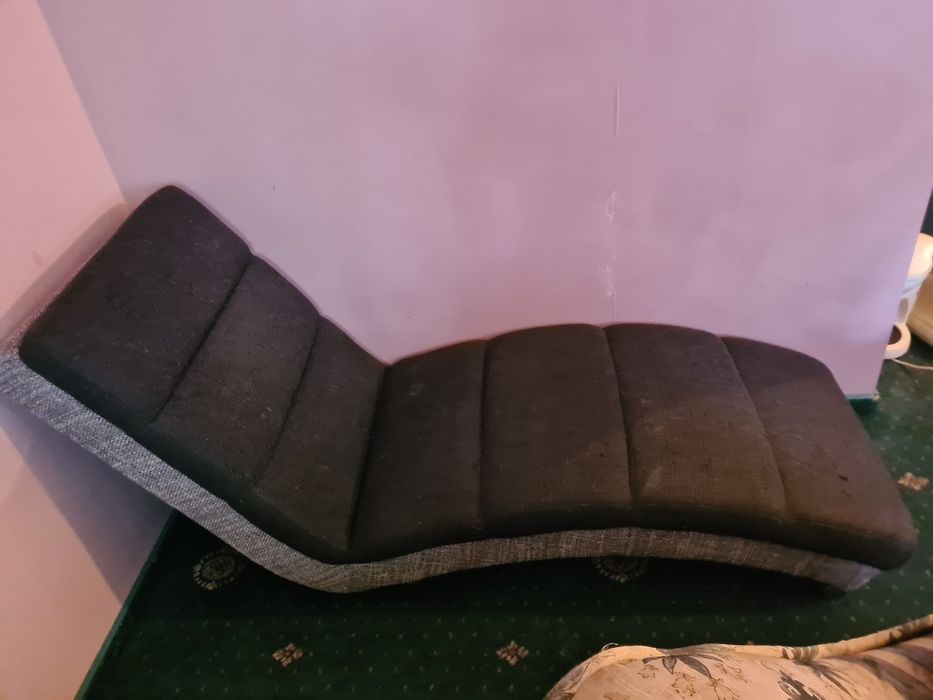 Fotel czarny  szezlong