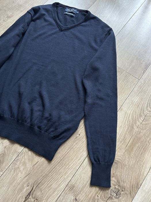 Sweter wełniany wełna merino Cap Horn s extra fine granat jak nowy