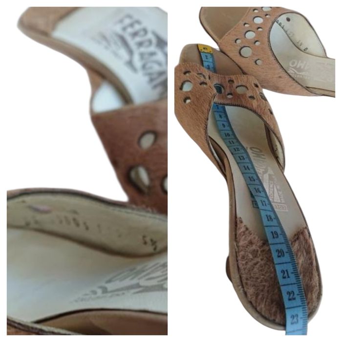 Винтажные брендовые мюли босоножки salvatore ferragamo (collection florence)