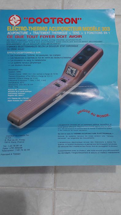 caixa eletrotermoacupunturista modelo 303 
marca doctron